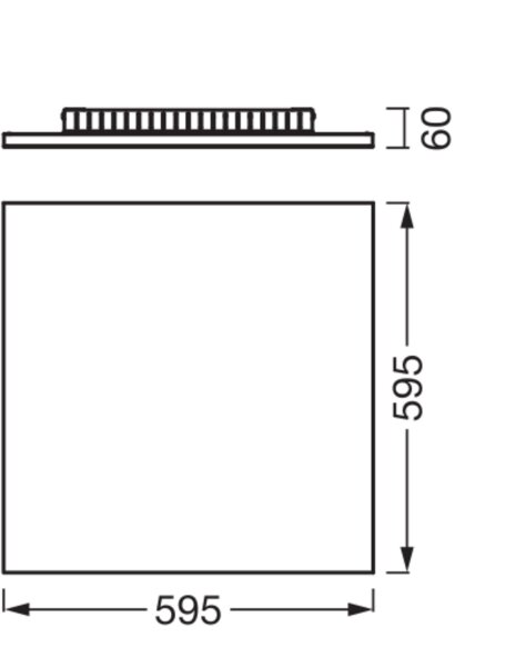 LED Deckenlampe Weiß Alu Metall 3000K L:59,5cm OSRAM