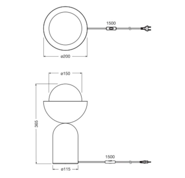 Tischlampe Glas Metall H:36,5 cm E14 Blau Rosa OSRAM