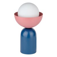 Tischlampe Glas Metall H:36,5 cm E14 Blau Rosa OSRAM