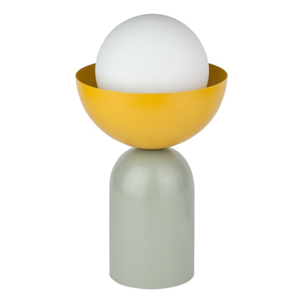 Tischleuchte Glas Metall E14 H:36,5 cm Grün Gelb OSRAM