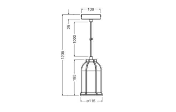Runde Hängelampe Beton Grau E27 L:11,5 cm Modern OSRAM