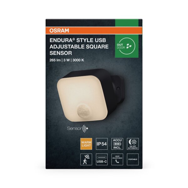 LED Akku Wandspot dimmbar flexibel 3000 K IP54 OSRAM