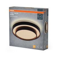 LED Deckenleuchte Schwarz Metall 3000 K Ø38,5cm OSRAM