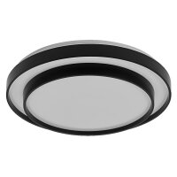 LED Deckenlampe Schwarz Metall 3000 K Ø48,5 cm OSRAM