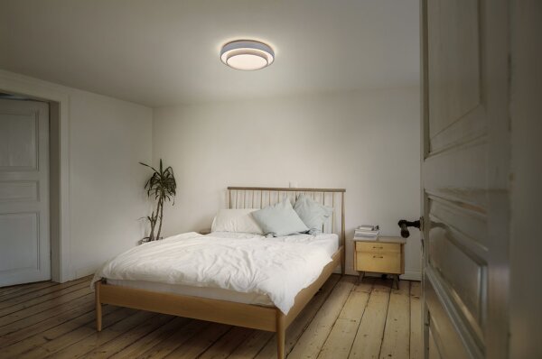 LED Deckenlampe Silber Metall 3000 K Ø29,5cm OSRAM