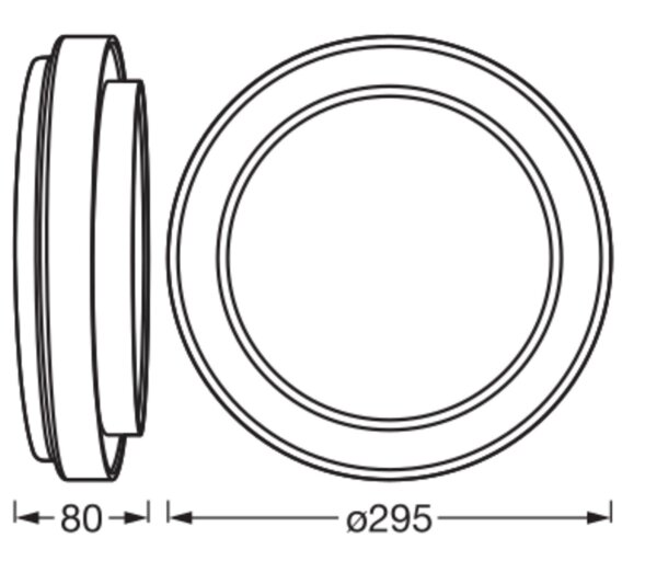 LED Deckenlampe Silber Metall 3000 K Ø29,5cm OSRAM