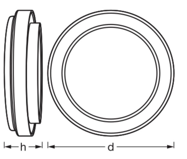 LED Deckenleuchte Metall Schwarz 3000K Ø29,5cm OSRAM