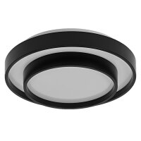 LED Deckenleuchte Metall Schwarz 3000K &Oslash;29,5cm OSRAM