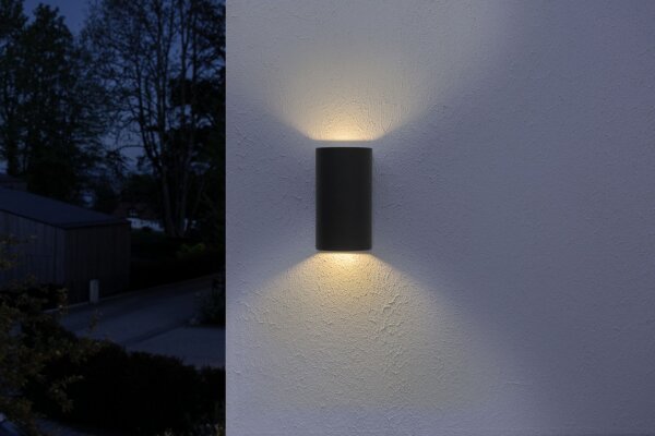 LED Wandlampe Dunkelgrau Alu 3000 K IP44 H:16 cm OSRAM