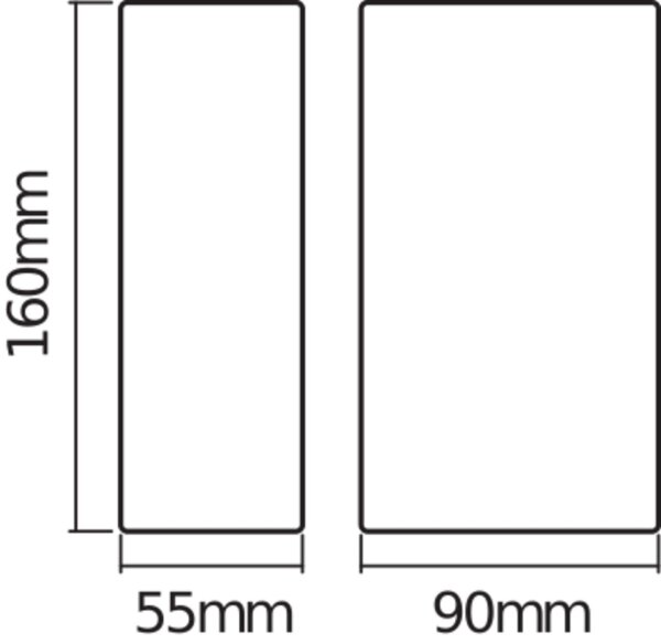 LED Wandlampe Dunkelgrau Alu 3000 K IP44 H:16 cm OSRAM