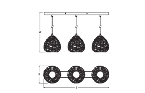 Pendelleuchte Braun Papier E27 61 cm modern OSRAM