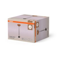 Stehleuchte Schwarz Papier Braun E27 H:163 cm OSRAM