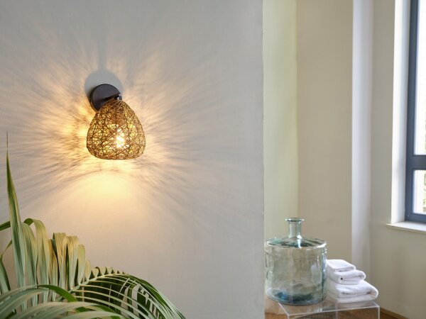 Wandlampe Papier E27 B:16 cm modern Design OSRAM