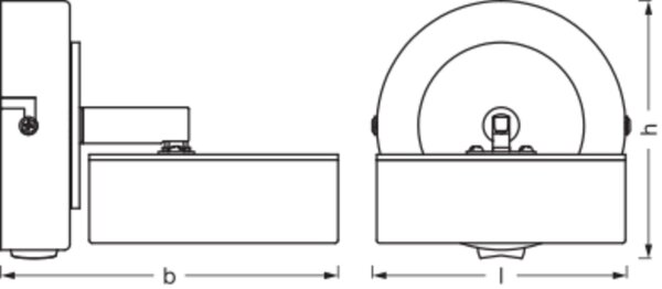 LED Wandstrahler schwenkbar Schwarz Holz 3000 K OSRAM