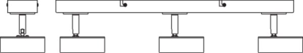LED Deckenstrahler Schwarz Holz 3000 K L:49,8 cm OSRAM