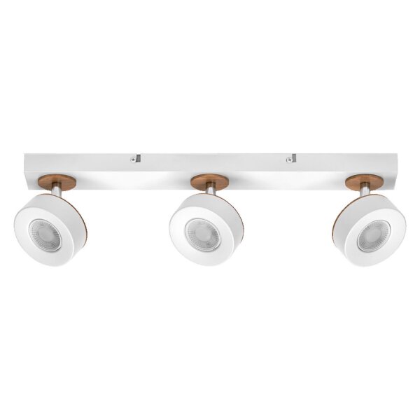 LED Deckenstrahler schwenkbar Weiß Holz 3000 K OSRAM