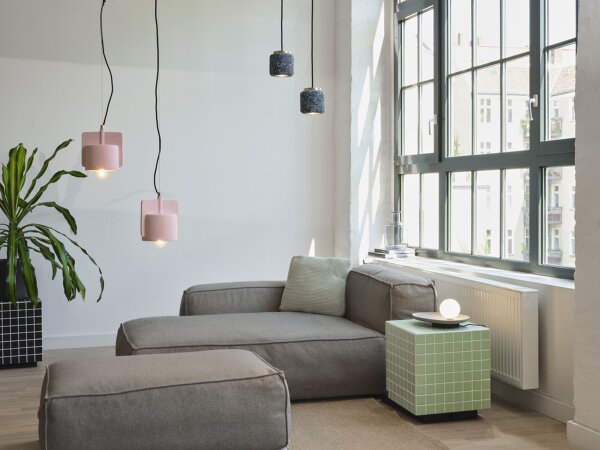 Wandleuchte Rosa Beton E27 L:19 cm modern OSRAM