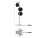 Stehlampe Gold Schwarz Stahl E27 H:180 cm modern OSRAM