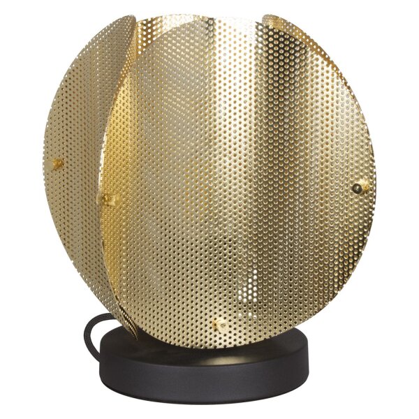 Tischlampe Gold Schwarz Stahl E27 25,5 cm modern OSRAM
