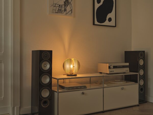 Tischlampe Gold Schwarz Stahl E27 25,5 cm modern OSRAM