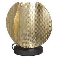 Tischlampe Gold Schwarz Stahl E27 25,5 cm modern OSRAM