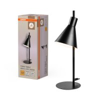 LED Tischleuchte Schwarz Metall 3000 K H:44 cm OSRAM