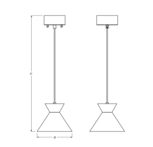 Hängelampe verstellbar Schwarz E27 Ø20 cm OSRAM