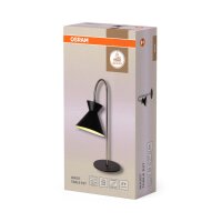 Tischleuchte verstellbar Schwarz Metall E27 OSRAM