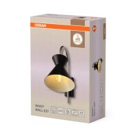 Wandleuchte verstellbar Schwarz Metall E27 OSRAM