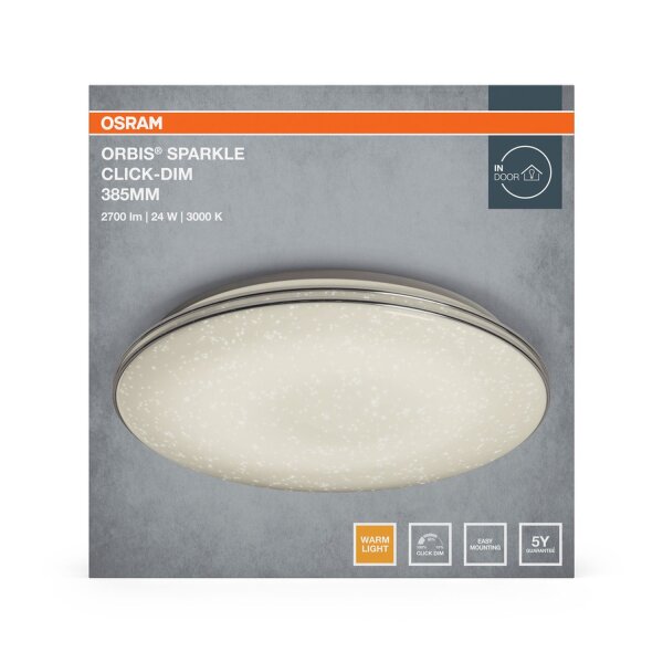 LED Deckenlampe dimmbar 3000K Weiß Alu Metall Ø40cm