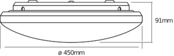 LED Deckenlampe dimmbar 3000K Weiß Alu Metall Ø40cm