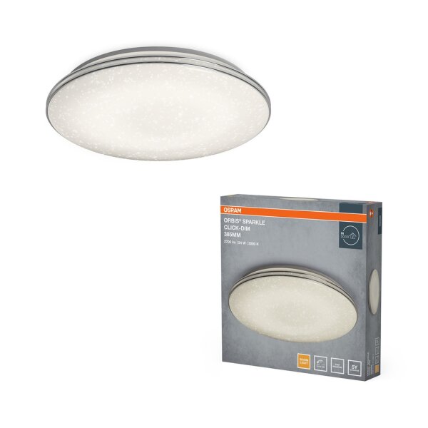 LED Deckenlampe dimmbar 3000K Weiß Alu Metall Ø40cm
