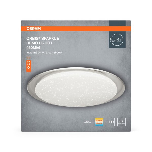 LED Deckenlampe CCT Weiß Alu 2800-6000K Ø50cm OSRAM