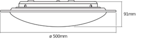 LED Deckenlampe CCT Weiß Alu 2800-6000K Ø50cm OSRAM