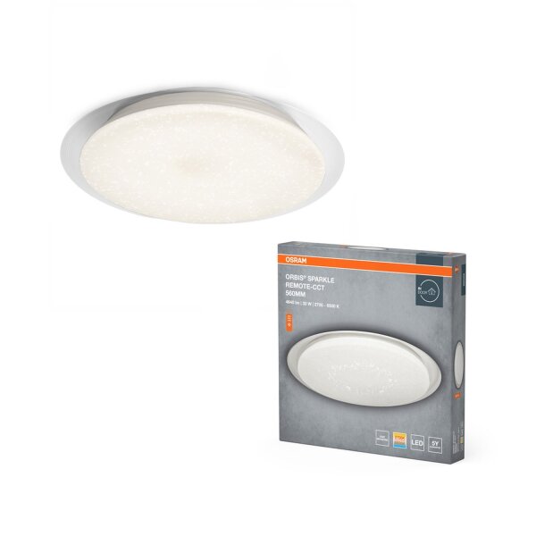 LED Deckenleuchte CCT Weiß Alu 2800-6000K Ø56cm OSRAM