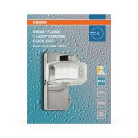LED Wandlampe Click-CCT Metall Chrom Glas IP44 OSRAM