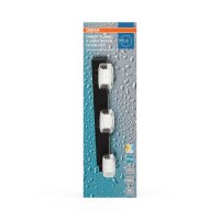LED Wandlampe Click-CCT Metall Schwarz Glas IP44 B:50cm