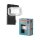 LED Wandlampe Click-CCT Metall Schwarz Glas IP44 OSRAM