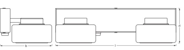 LED Wandlampe Click-CCT Metall Glas Schwarz IP44 OSRAM