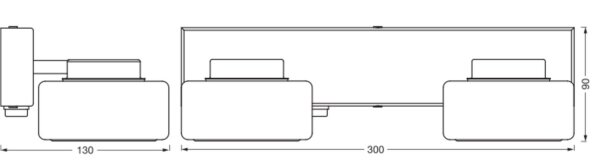 LED Wandlampe Click-CCT Metall Glas Schwarz IP44 OSRAM