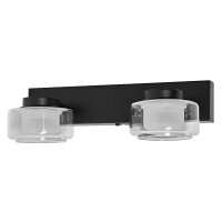 LED Wandlampe Click-CCT Metall Glas Schwarz IP44 OSRAM