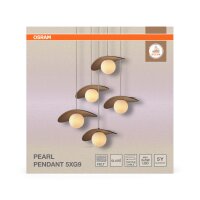 Pendelleuchte Glas Filz Beige G9 Ø50 cm OSRAM