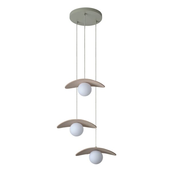 Hängelampe Filz Glas Beige G9 Ø34,5 cm modern OSRAM
