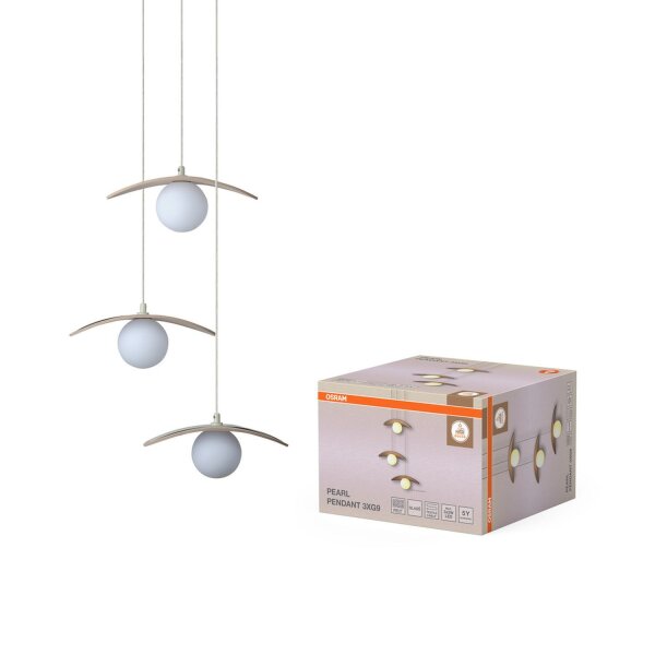 Hängelampe Filz Glas Beige G9 Ø34,5 cm modern OSRAM