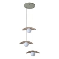 H&auml;ngelampe Filz Glas Beige G9 &Oslash;34,5 cm modern...