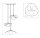 Hängelampe Filz Glas Beige G9 Ø34,5 cm modern OSRAM