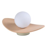 Tischleuchte Glas Filz Beige G9 13,5 cm wohnlich OSRAM