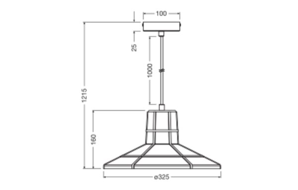 Pendelleuchte Beton Grau Modern E27 L:32,5 cm OSRAM