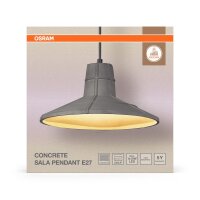 Pendelleuchte Beton Grau Modern E27 L:32,5 cm OSRAM