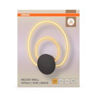 LED Wandleuchte Metall Dunkelgrau 3000 K B:33,5cm OSRAM